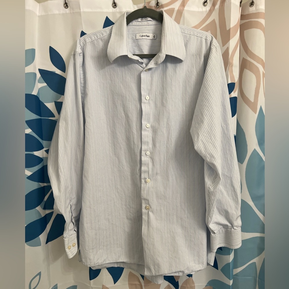 PRICE DROP!! Gently Used Calvin Klein Men’s button down. Size 16.5 & 34/35